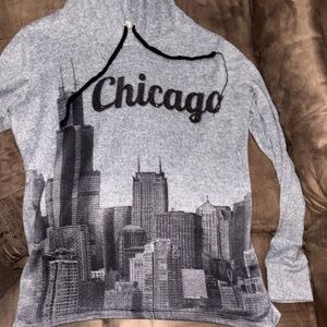 Chicago Graphic Hooded Sweatshirt - Light Heather Gray